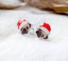 Mops Hunde Ohrstecker Weihnachten - Geschenk - Dog - Hund - Tier