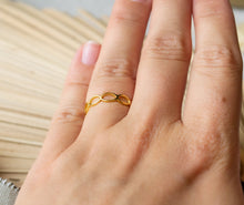 Geschwungener Stapel Ring - Edelstahl Silber / Gold Wellen - Boho